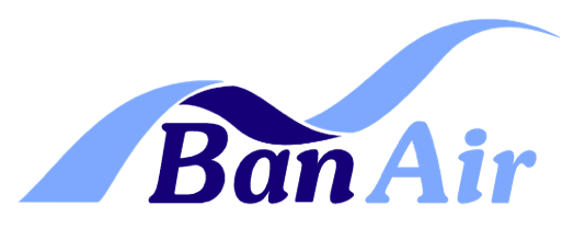 Logo van Banair, leverancier van veel producten voor de luchtvaart