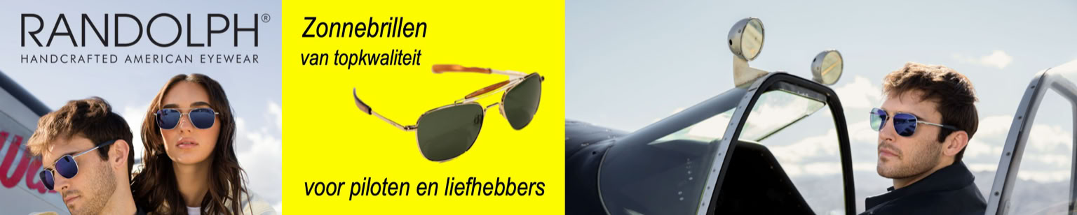 Randolph zonnebrillen, speciaal voor piloten en liefhebbers van topkwaliteit